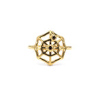 Garnet Spider Web Ring 0.02 Carats Gold Plated Silver