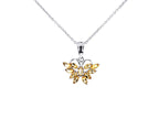 Citrine Butterfly Pendant 1.3 Carats Sterling Silver