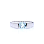 Blue Topaz Ring 1.04 Carats Sterling Silver