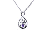Amethyst Mom Pendant 0.14 Carats Sterling Silver