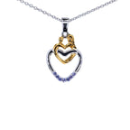 Tanzanite Mom Pendant 0.12 Carats Gold Plated Silver