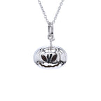 Garnet Jack-o'-Lantern Pendant 0.18 Carats Sterling Silver