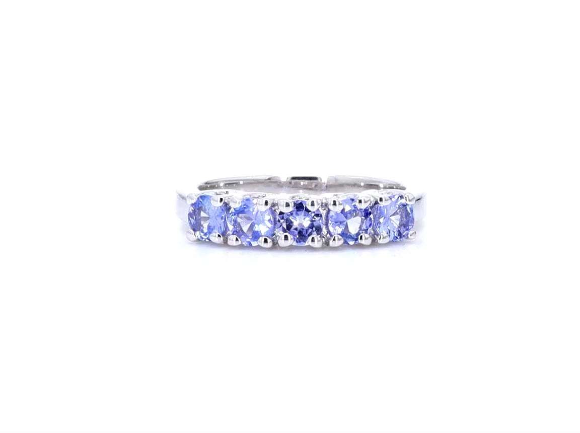 Tanzanite Ring 0.94 Carats Sterling Silver