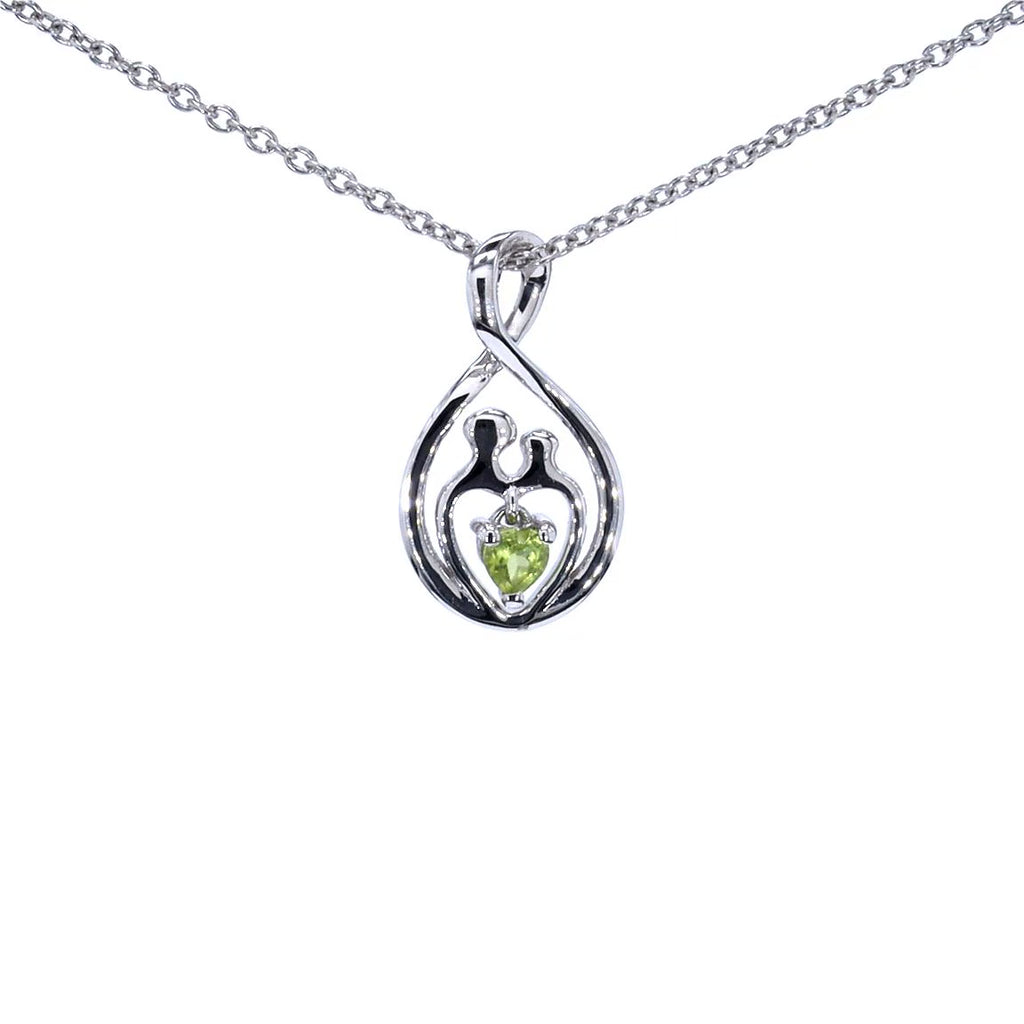 Peridot Mom Pendant 0.14 Carats Sterling Silver