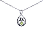 Peridot Mom Pendant 0.14 Carats Sterling Silver
